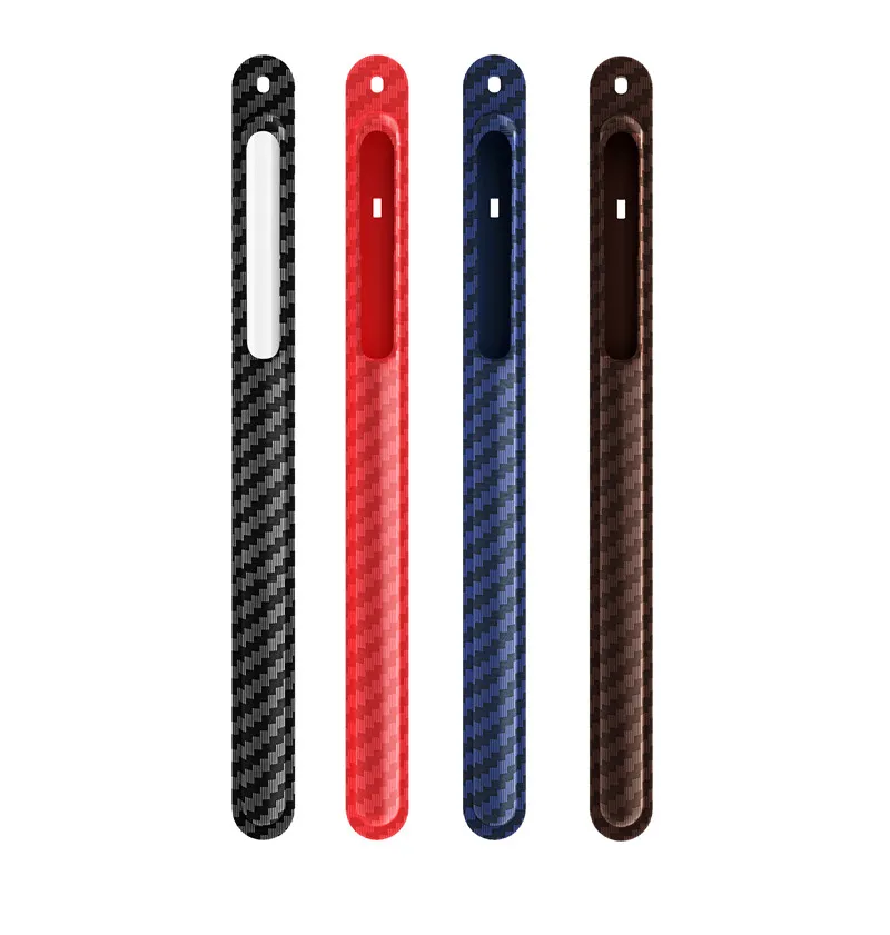 Carbon Fiber Leather For Apple Pencil 2nd Generation Case iPad 2 Holder Tablet Touch Pen Stylus Accessoires | Компьютеры и офис