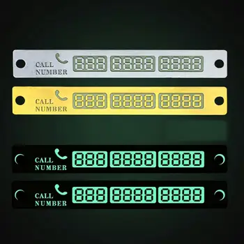 

Car Styling Luminous Temporary Parking Card Night Light Phone Number Card Plate Park Stop In Car-Styling Accessories
