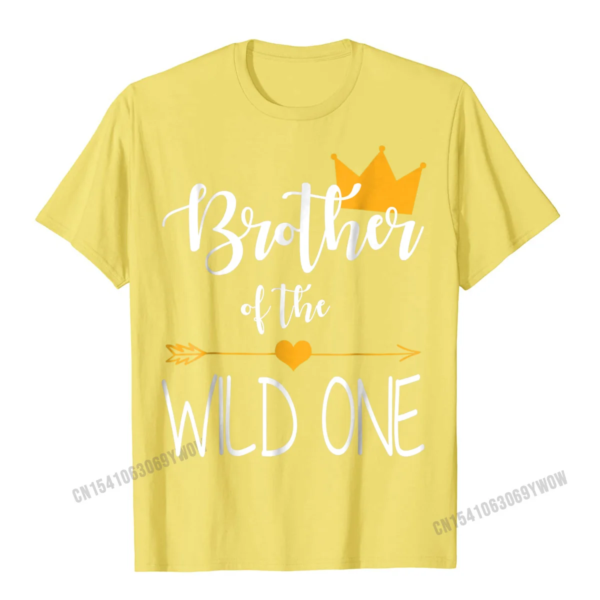  Men's T-shirts Printed On Casual Tops Shirt 100% Cotton Round Collar Short Sleeve Street Clothing Shirt Summer Fall Brother of the Wild One baby first birthday funny gift shirt__749 yellow