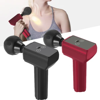 

Mini Massage Gun Deep Muscle Vibration Relief Pain Relax Fitness Equipment Noise Reduction Design Massage Heads Massager