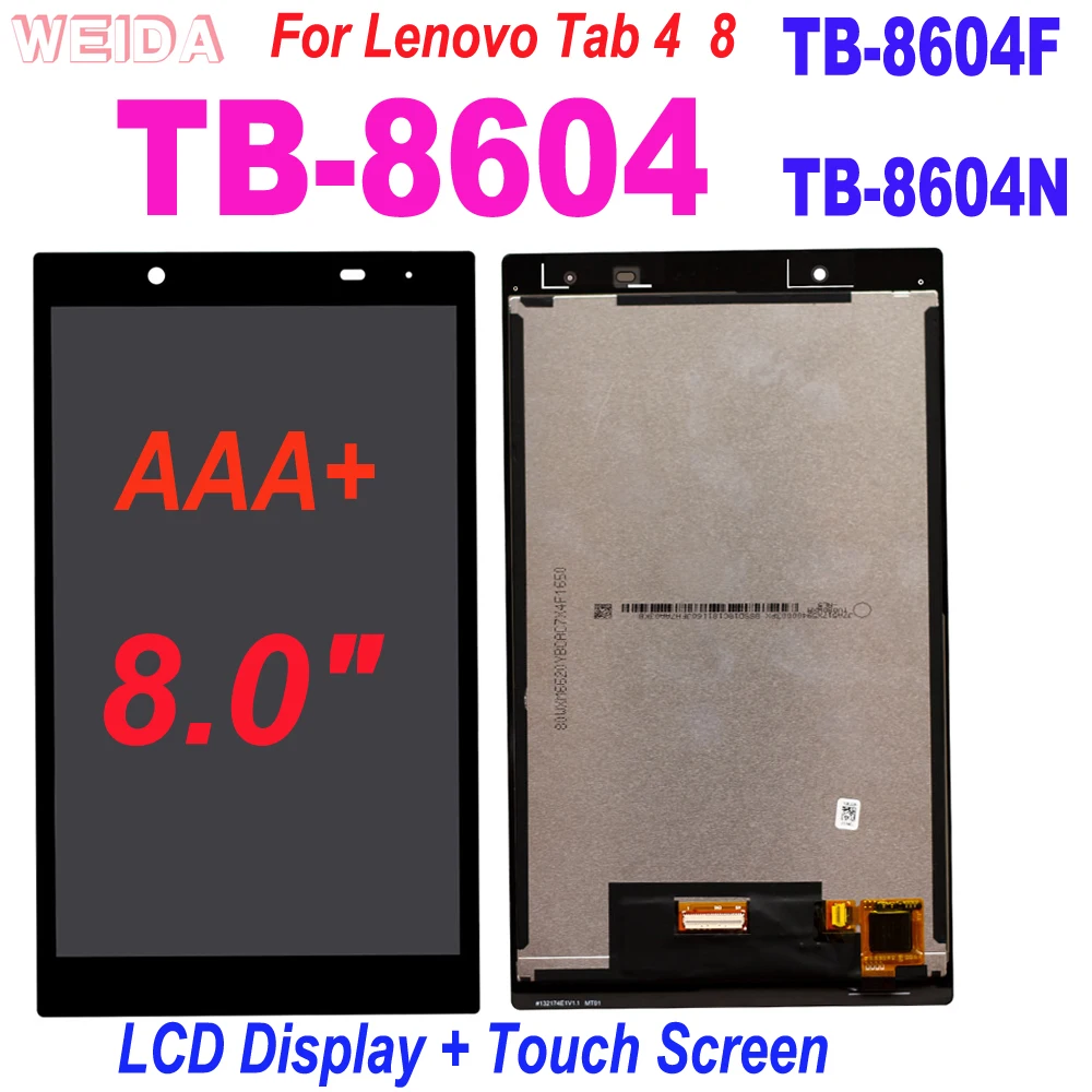 

100% Tested 8.0" Replacement LCD For Lenovo Tab 4 Tab4 8 TB-8604 TB-8604F TB-8604N LCD Display Touch Screen Digitizer Assembly