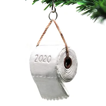 

2020 New Christmas Tree Pendant Toilet Paper Crisis Pandemic Ornament Christmas Decorations For Home 2021 New Year Gift Garland