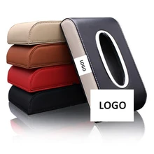 Коричневый Цвет Кожаный Автомобильный подлокотник коробка для салфеток автоматический насос держатель кассеты съемные наклейки коробка для салфеток Органайзер Подходит для BMW