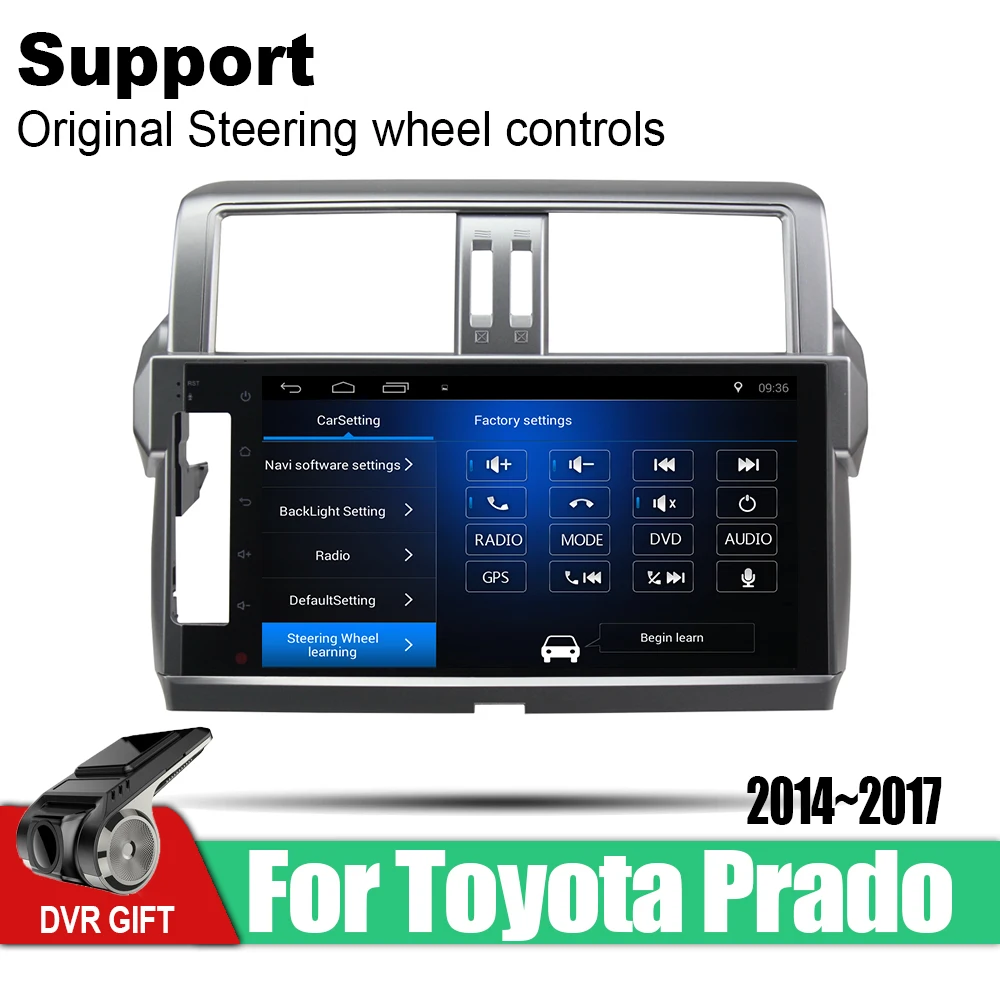 Автомобильный мультимедийный плеер ZaiXi с gps для Toyota Land Cruiser Prado 150 2014 ~ 2017 навигацией
