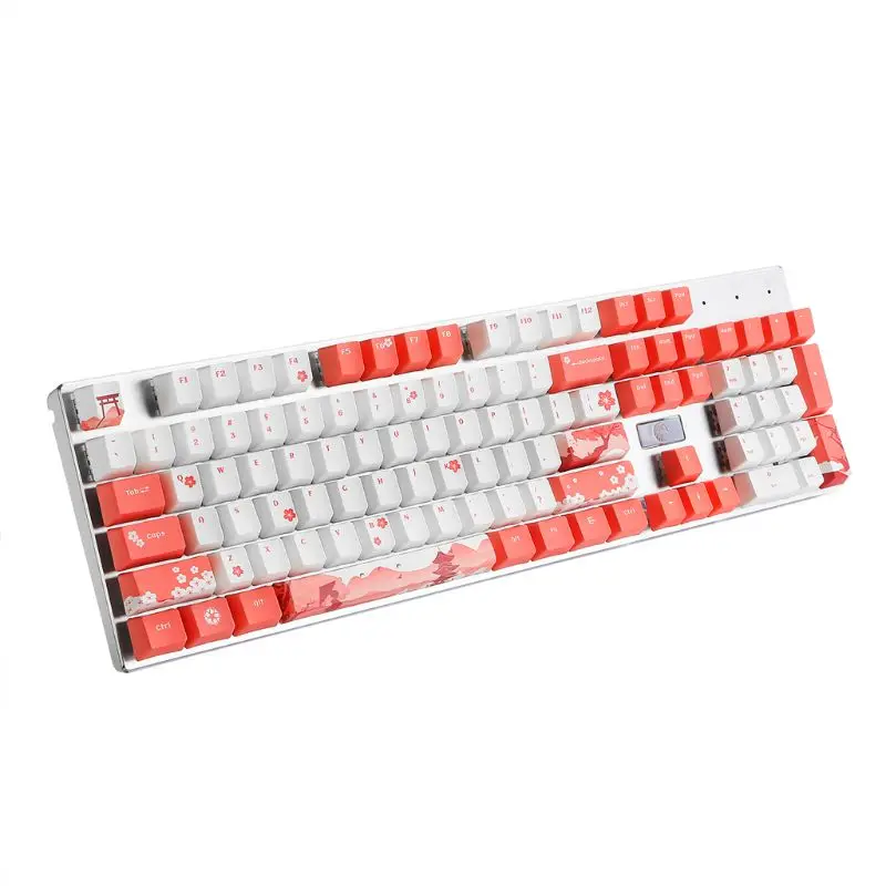 104 Keys OEM PBT Keycaps Full Set Mechanical Keyboard Keycaps PBT Cherry Blossom Keycaps 104 Keys OEM PBT Keycaps Full Set Mechanical Keyboard Keycaps PBT Cherry Blossom Keycaps