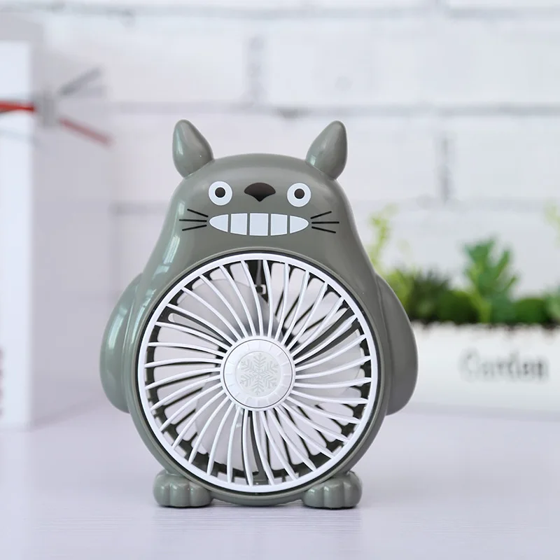 Летний мини-вентилятор Пикачу Тоторо USB Регулируемая скорость зарядки немой студенческий вентилятор для офиса