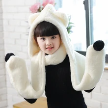 Детские шапочки унисекс, шапка, комплект, Рождественский шарф с оленями, шапка и перчатки, комплекты для девочек и мальчиков, фланелевые зимние теплые шарфы и шаль с героями мультфильмов