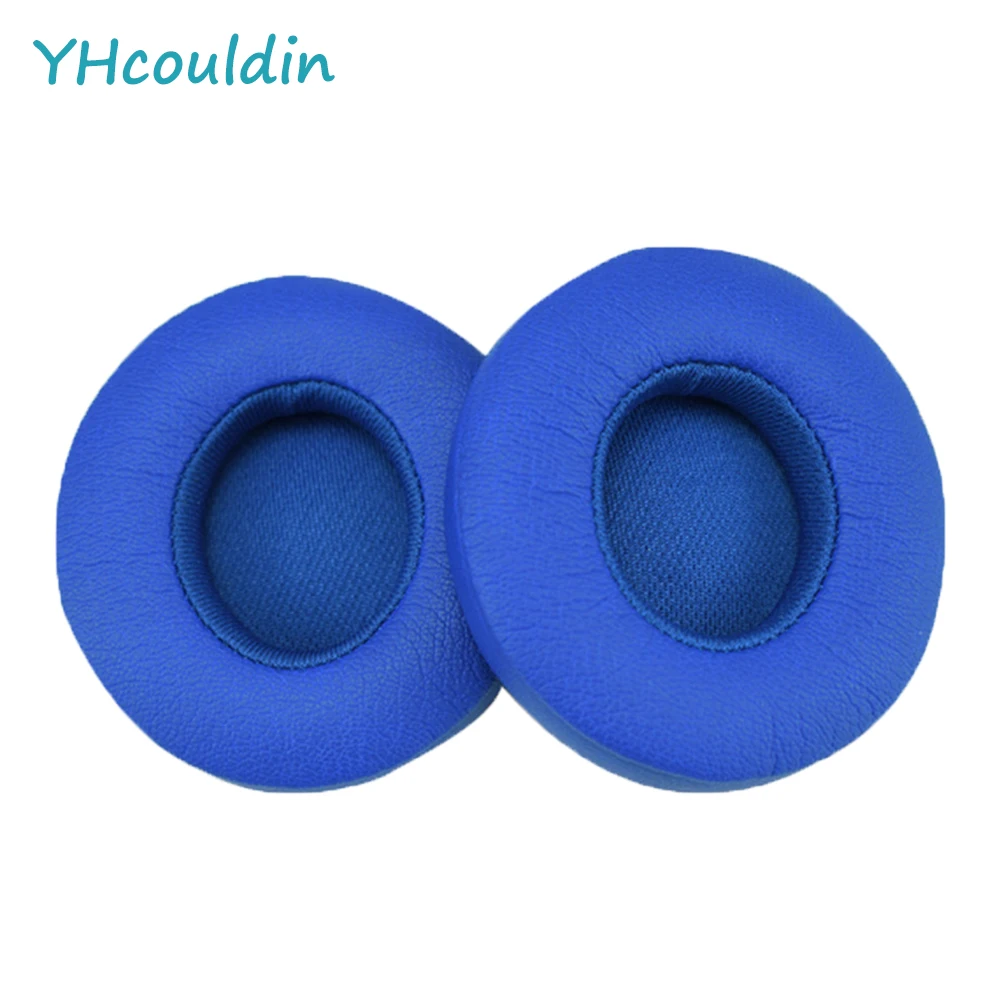 YHcouldin 5 Colors Available Replacement Ear Pads for Beats Solo 2 0 Wired Headphones Protein Leather Ear Cushions Earpads Cover