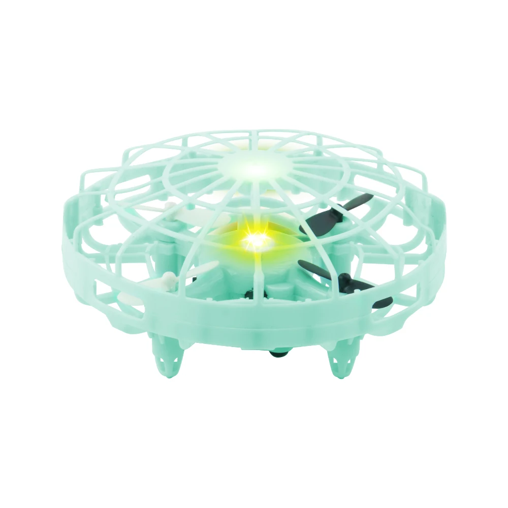 JDRC JD10  Mini Drone UFO Infrared Sensing Control Hand Aircraft Quadcopter Infraed Induction Intlligent Blue/Green RC Kid Toy