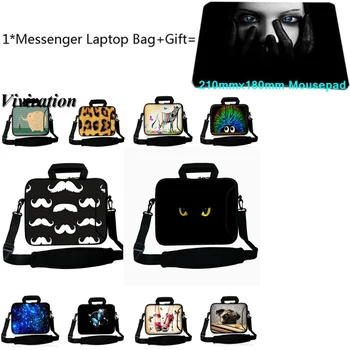 

For Chuwi Lapbook Huawei Honor MagicBook Dell Acer 11.6 13 13.3 12 15 14 17 17.3 Laptop Bags 10 Messenger Tablet Case+Mousepad