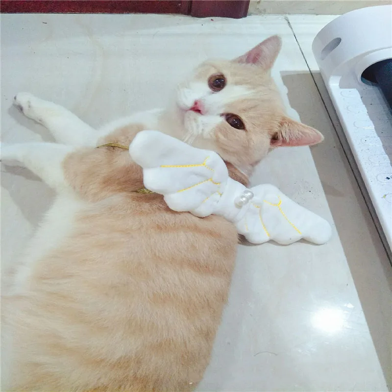 

Cute Pet Dog cat clothes Collars Set for Small Pet Adjustable Dog Harness cosplay Angel Wings dog cat costume Pet Accessories