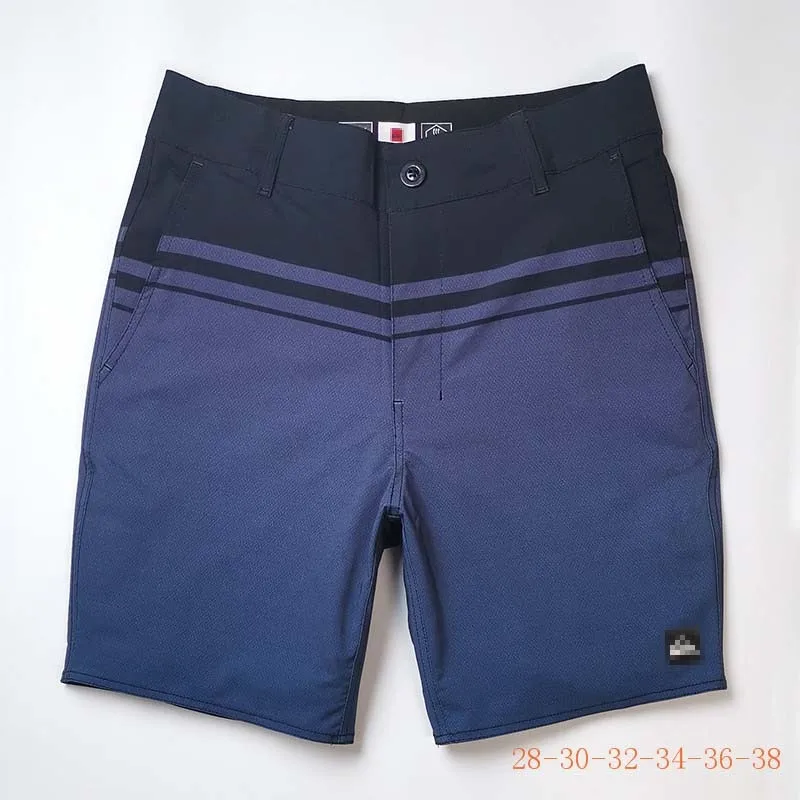 Pantalones cortos elásticos con cremallera para hombre, Bermudas impermeables de secado rápido, de alta calidad, con bolsillo lateral, informales, para playa