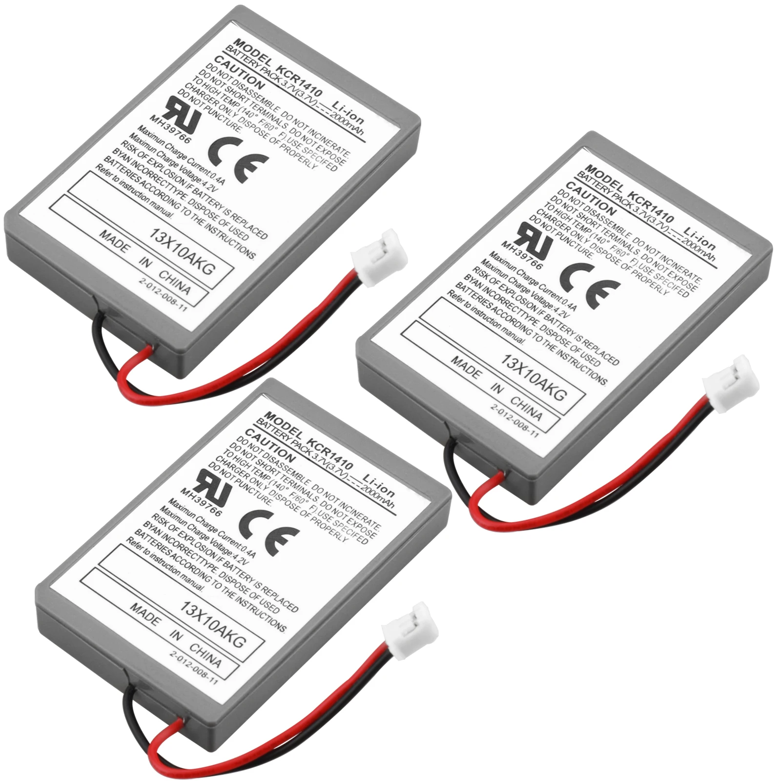 3 Pcs 2000mAh Rechargeable Battery With USB Charging Cable for Sony PS4