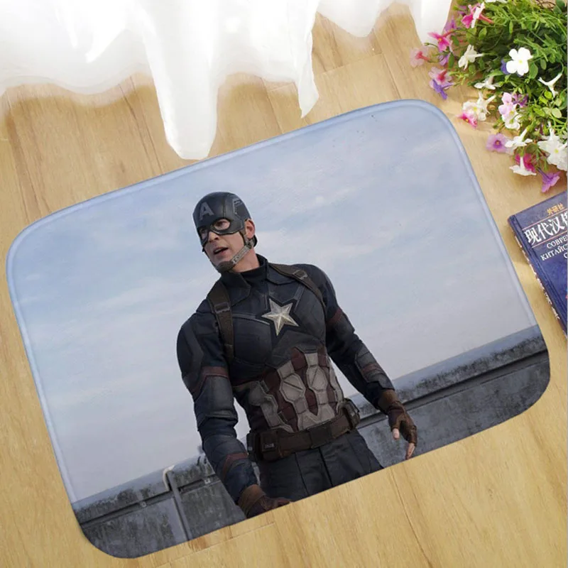 1 шт. 40x60 см Marvel Мстители 4 плюшевый коврик Железный человек Капитан Америка Бэтмен хлопок Рождественский подарок для детей - Цвет: H04