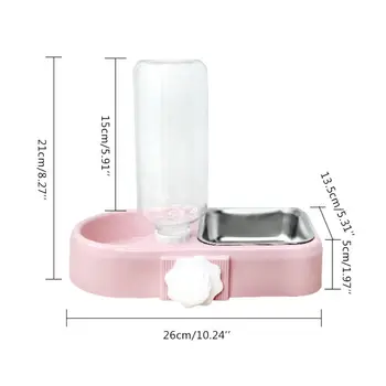 

Hanging Cats Double Water Food Bowl Set Dog Automatic Water Dispenser Pet Supply K4UA