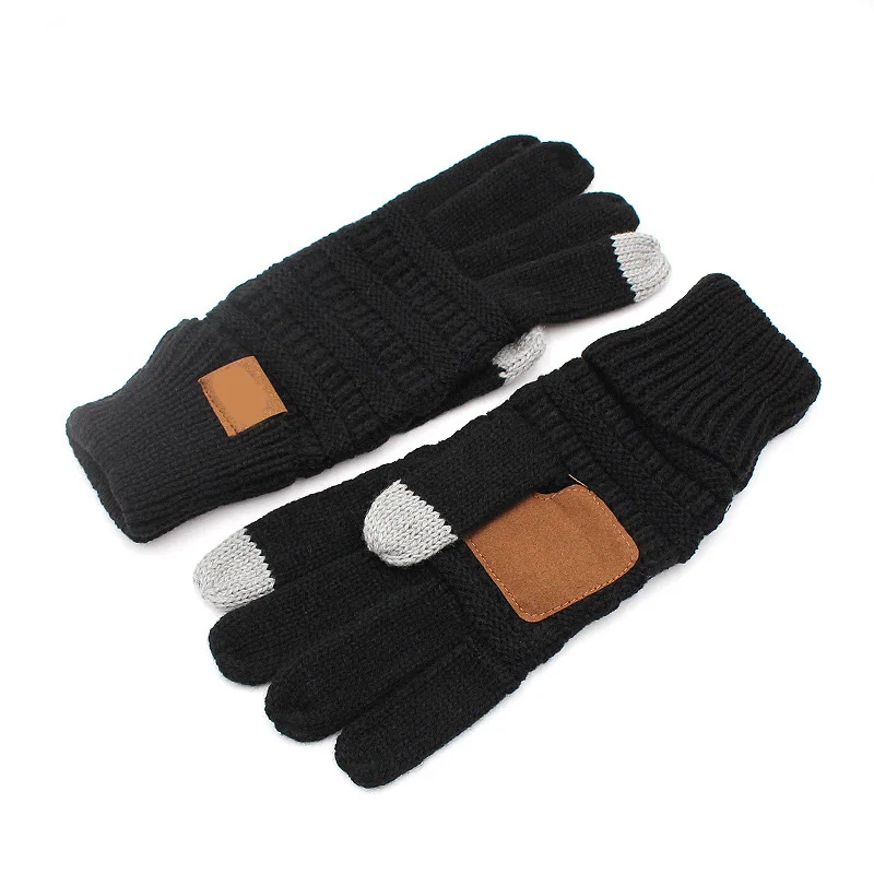 

Women's Warm Winter Gloves Screen Sense Cable Knitted Gloves Full Finger Mittens Touchscreen Texting Mittens for Women