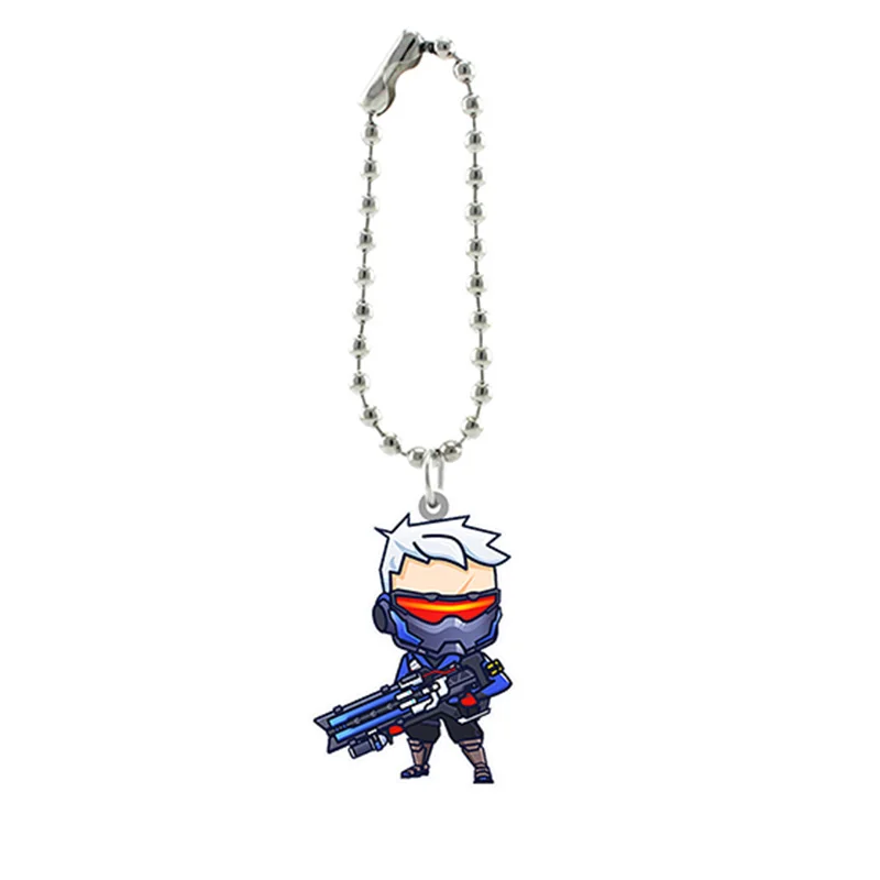 Полимерные брелоки Overwatch для ключей модные с рисунком из мультфильма кольцо