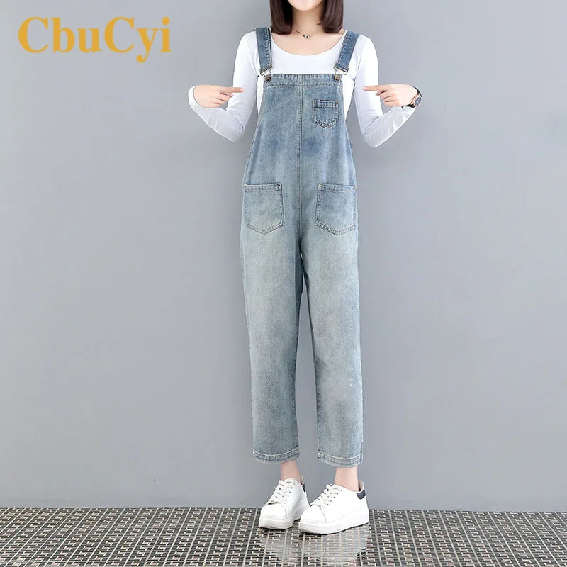 

Bandage Jumpsuits for Women Loose Large Size Rompers Overalls for Women Jumpsuit Cotton Denim Vintage Jumpsuits Playsuits 2019
