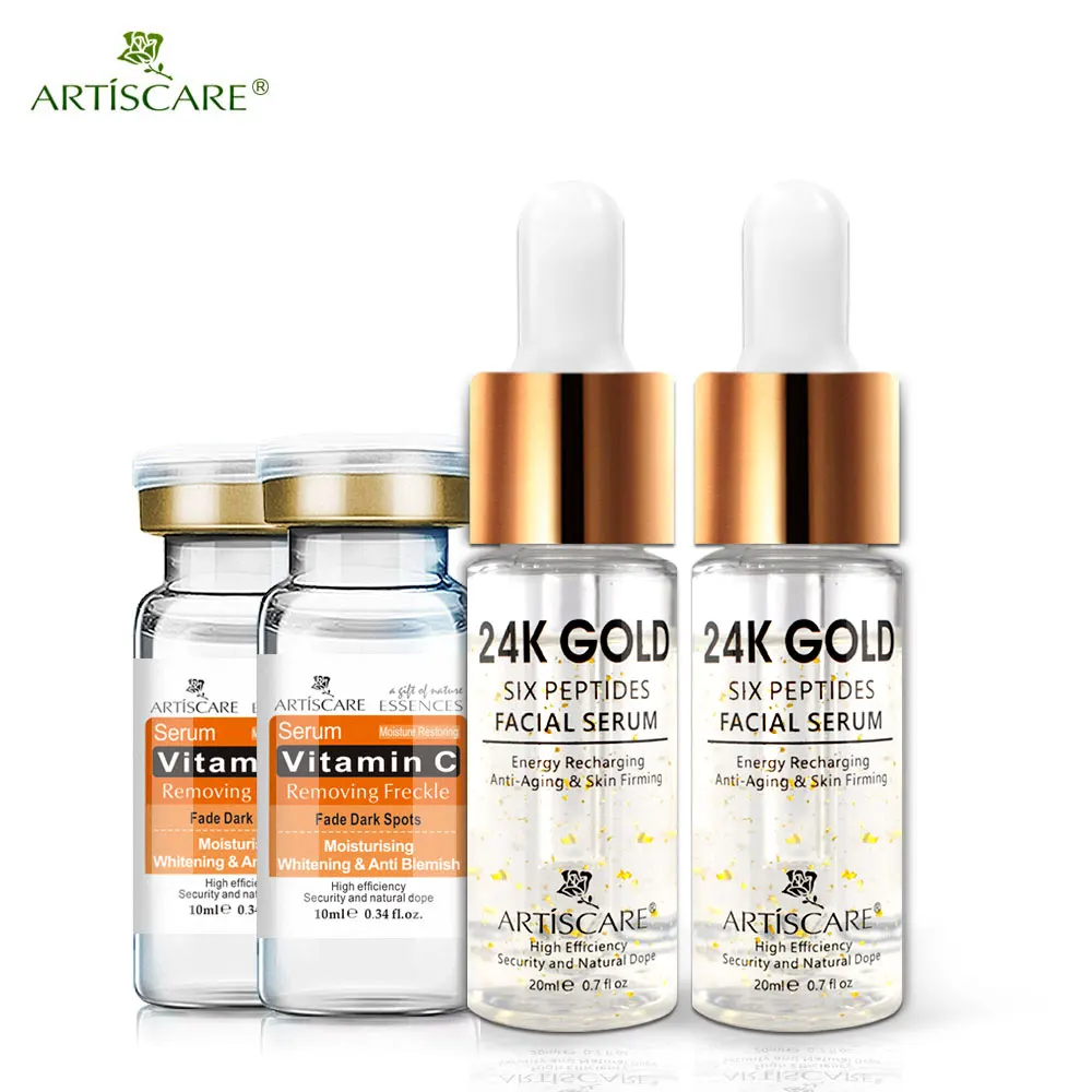 ARTISCARE Витамин С Сыворотка + шесть сыворотка с пептидами 24K золото антивозрастной