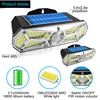 Solar Lights Outdoor Motion Sensor 158LEDs IP65 Waterproof Super Bright Solar Wireless Wall Lamp with 3Modes and 8Wide Angle 4
