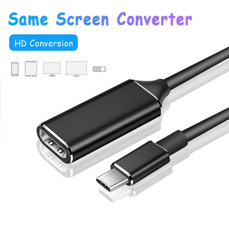 Usb Тип C к совместимому с HDMI кабель адаптер 4k 30hz USB 3 1 конвертер Папа мама для ПК