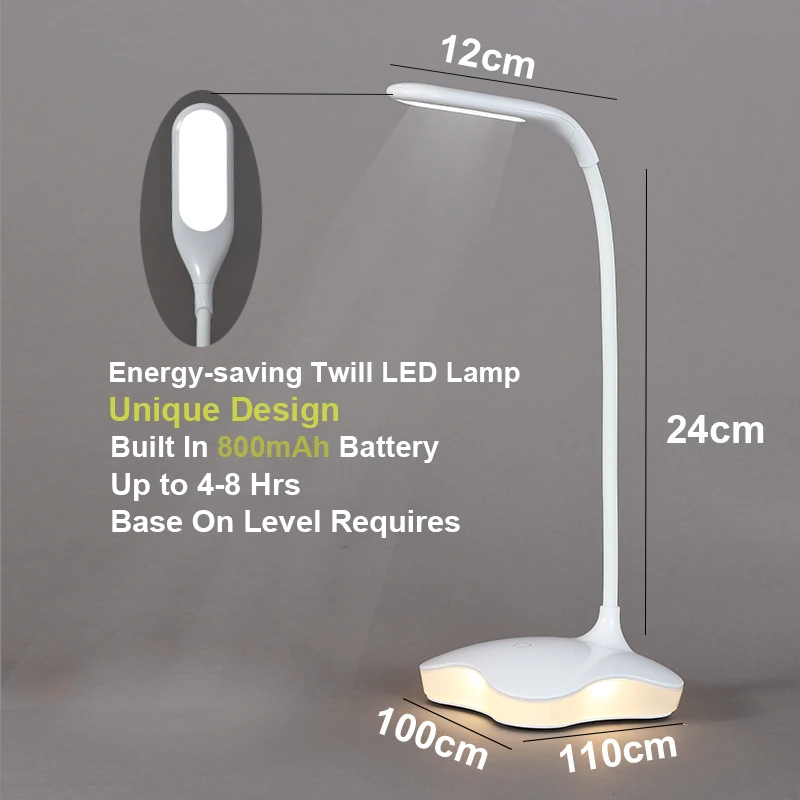 Beste LED Bureaulampen Lezen Pro Led Touch Usb Oplaadbare Power 3 Niveau Led lightning Batterij Leeslamp Nacht Slaap Warm