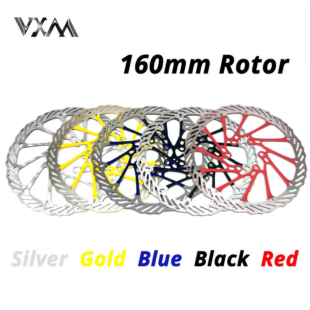 VXM 160 мм 6 болтов ротор нержавеющая сталь гидравлический дисковый тормоз Серебряный Черный Красный Синий Золотой тормозной диск bycicle MTB дорожный велосипед