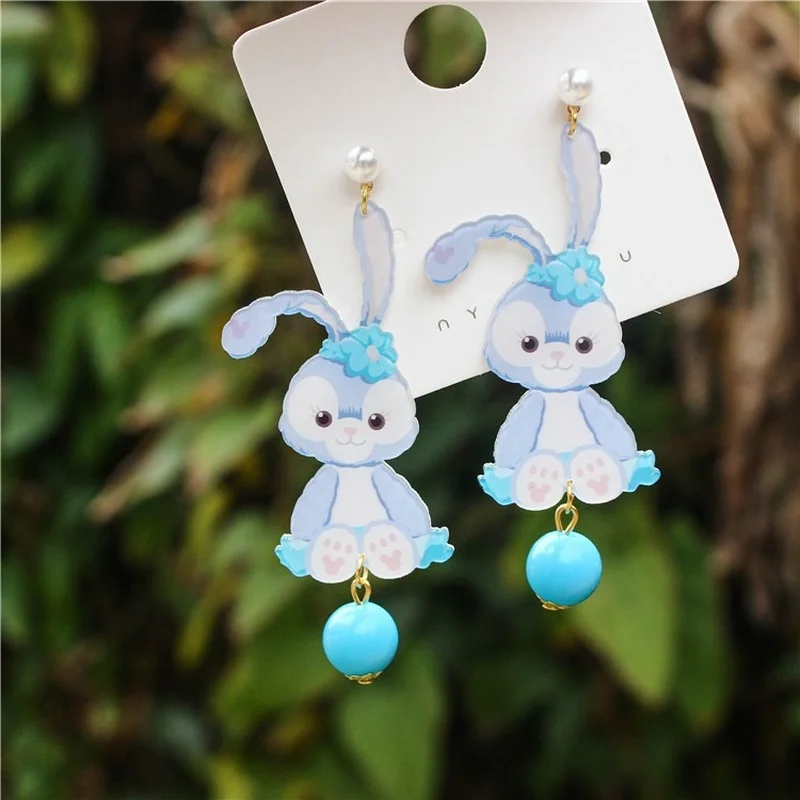 Anime Accessories Mickey Mouse Cartoon Duffy Stellalou Girls Earring Plastic Disney Peripherals Ear Pendants Fashion Acrilyc Aliexpress