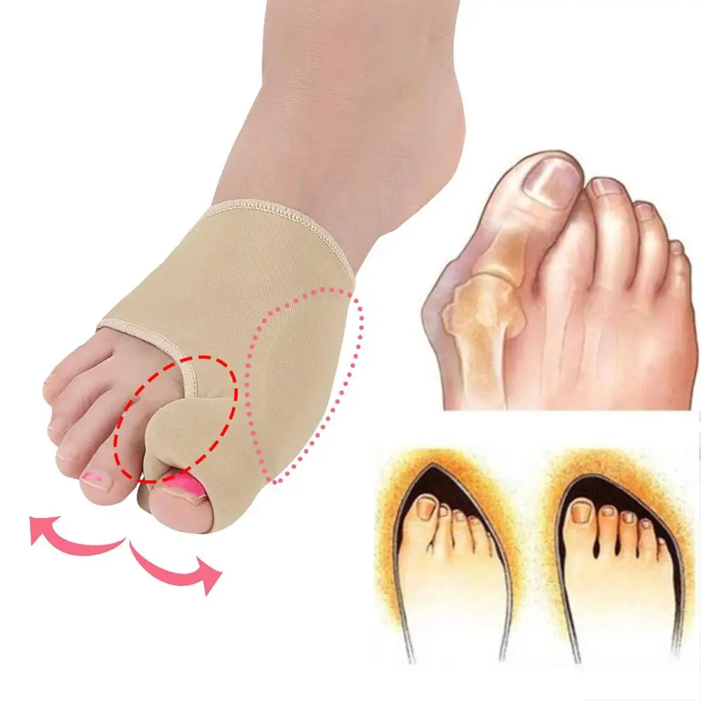 1Pair Big Bone Orthopedic Bunion Correction Pedicure Socks Silicone Hallux Valgus Corrector Braces Toes Separator Feet Care Tool