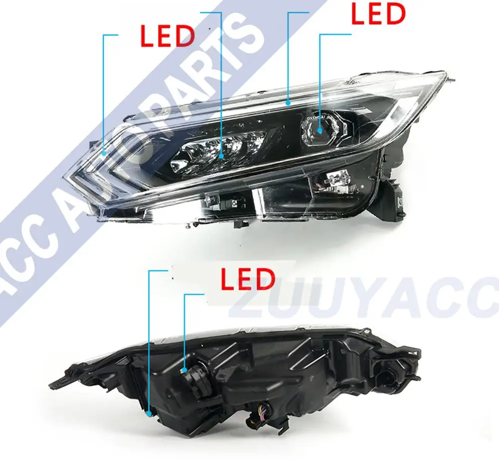OEM пар верхний-Премиум светодиодный налобный фонарь для Nissan Qashqai MK2 J11-, Rogue Sport