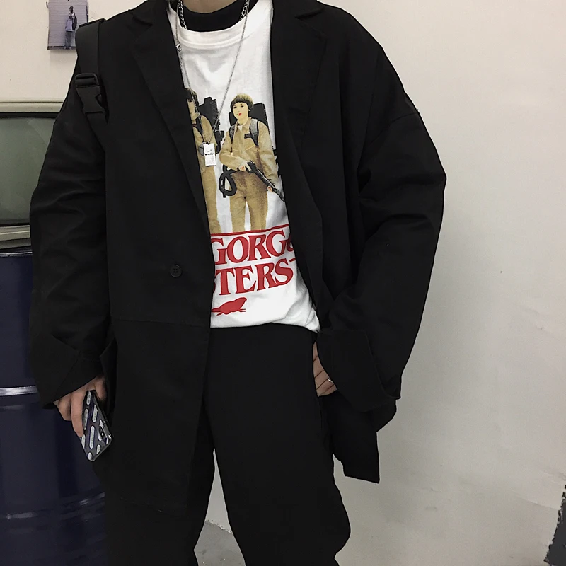 Neploe Осень Harajuku стиль уличный винтажный принт Casaco Feminino Свободный Повседневный костюм с персонажем куртка с воротником уличная 45945