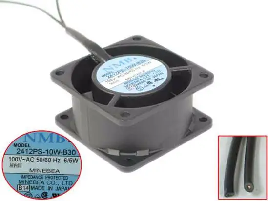 

NMB-MAT 2412PS-10W-B30 AC 100 в 6/5 Вт 60x60x30 мм 2-проводной Вентилятор охлаждения сервера