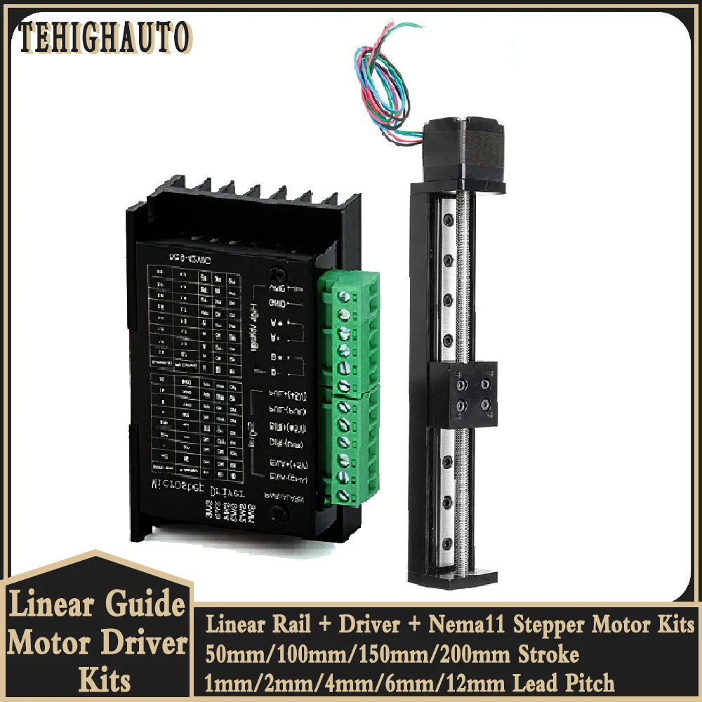 Guides Rail Linear Motor Driver Kits Slide Module Pitch 1-12mm Rails 50mm~200mm Stroke Actuator for 3D Printer XYZ | Обустройство