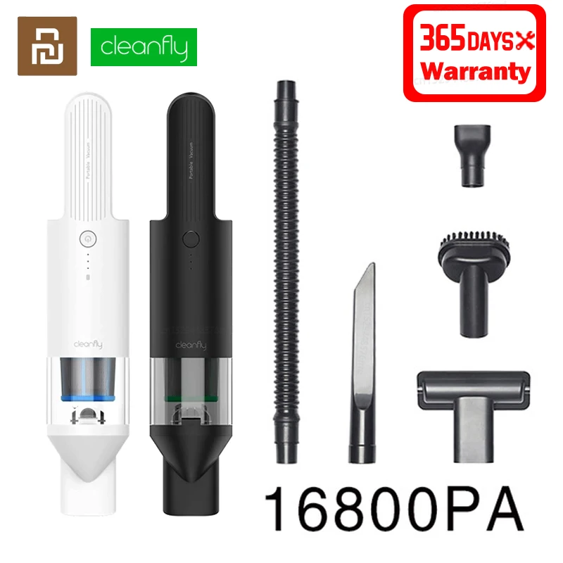 Ручной пылесос Xiaomi Cleanfly FV2 для автомобиля и дома портативный беспроводной 16800 па