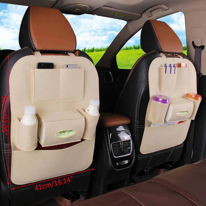 Автомобильная сумка для хранения на заднее сиденье автомобиля мульти карман органайзер дети Kick протектор D08C