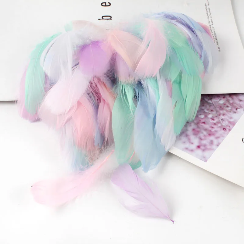 100 шт 6-18 см Macron цветные натуральные перья прозрачные аксессуары для воздушного шара вечерние аранжированые натуральные перья