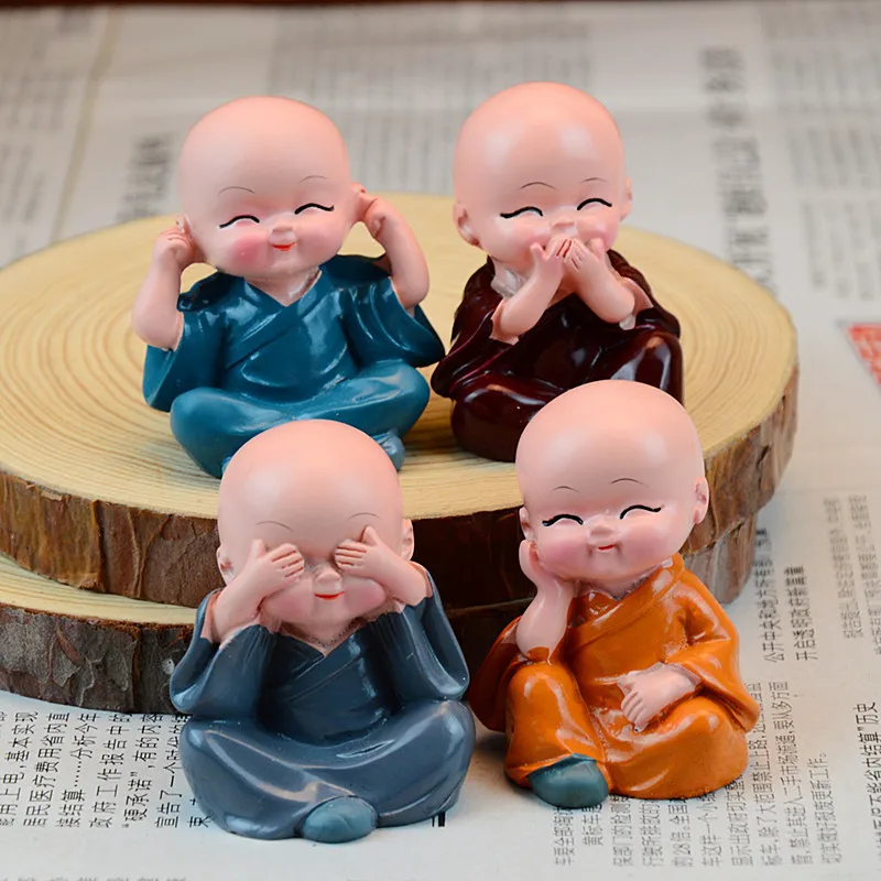 4 шт. KongFu Monk Автомобильные украшения аксессуары для девочек украшение интерьера автомобиля подвеска милые декоративные куклы