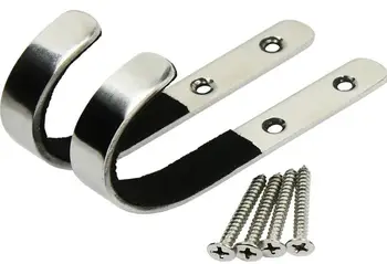 

Tactical 1Pair Gun Wall Mount Storage Rack J-Hook Rifle Shot Gun Hangers Stainless Steel Gun Rack Hard.