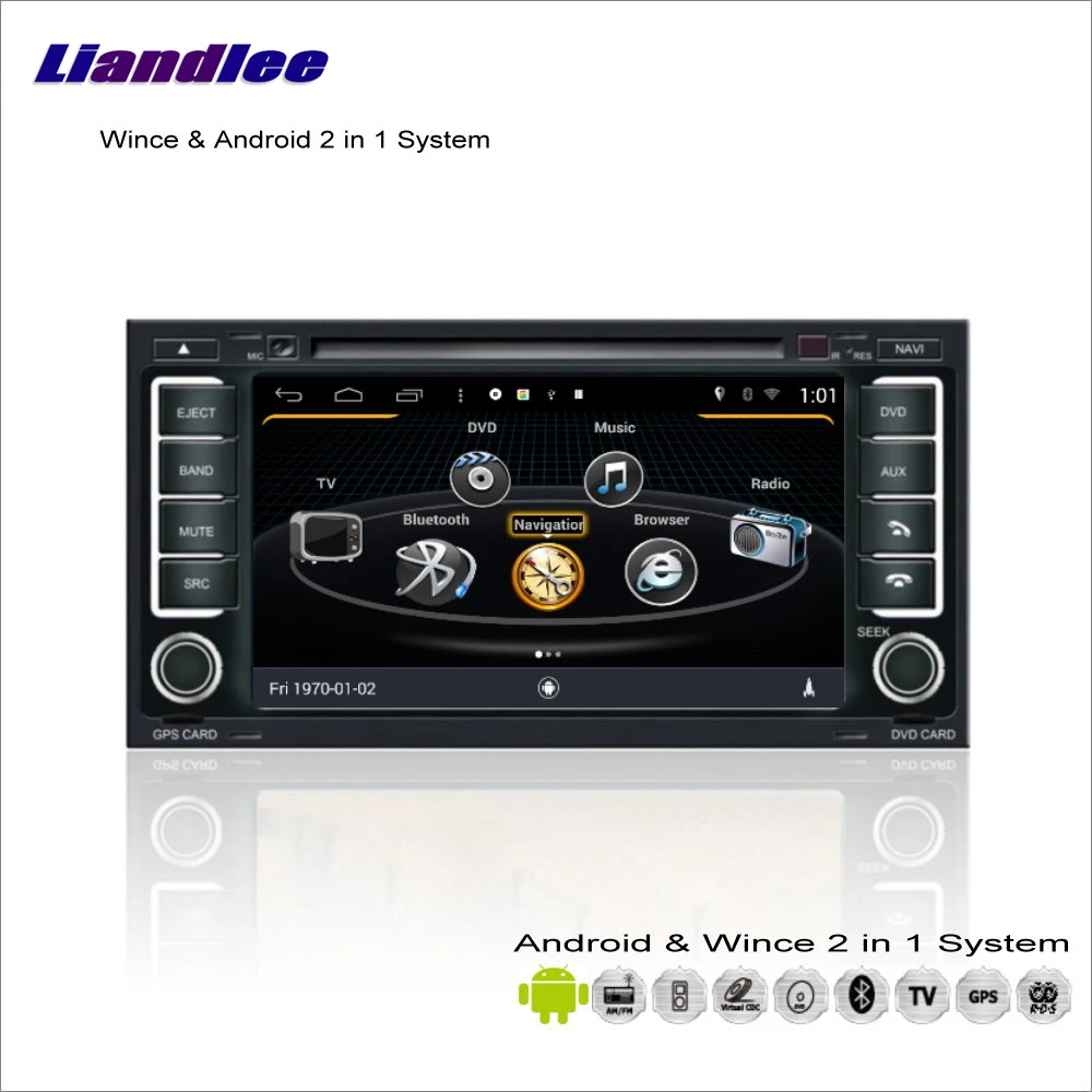 Автомобильная Мультимедийная стерео система Liandlee на Android для Volkswagen VW Touareg 2003 ~ 2010