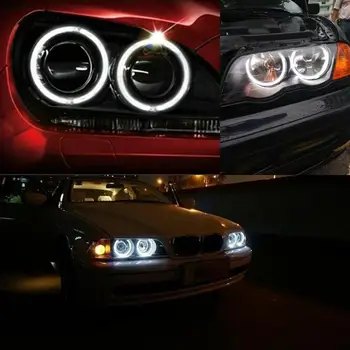 

New White Headlight SMD LED Angel Eyes Halo Rings For BMW E39 E46 3 5 Series