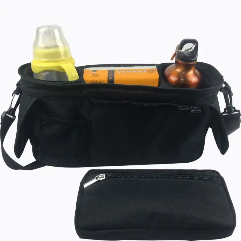 

Stroller Stroller Organizer Pram Bag Organiser Multifunctional Baby Pram Buggy Storage Bag with Detachable Pocket, Mobile Phone