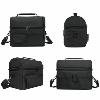 

Insulated Lunch Bag Box Cooler Thicken Double layer Multifunctional Adjustable Unisex Travel Portable Oxford Cloth Thermal Bag