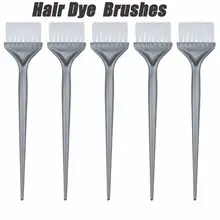 

5Pack Hair Dye Comb Coloring Brushes Hair Dyeing Kit Handle Professional Salon Barber Hair Bleach Tinting DIY Tool Silver Grey