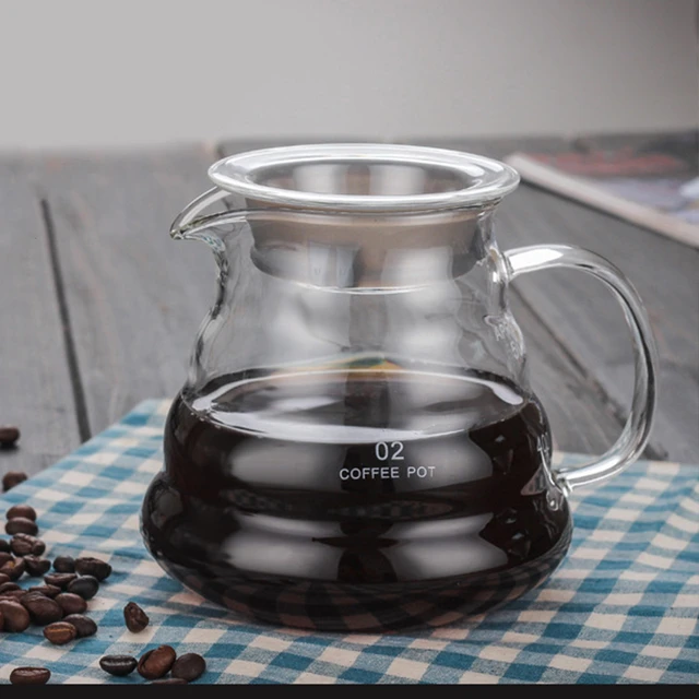 Glass Coffee Maker Pot Cute 300ml Pitcher Hand Drip Coffee Jug Household  Coffeeware Heat-Resisting Coffe Kettle Filter Teapot