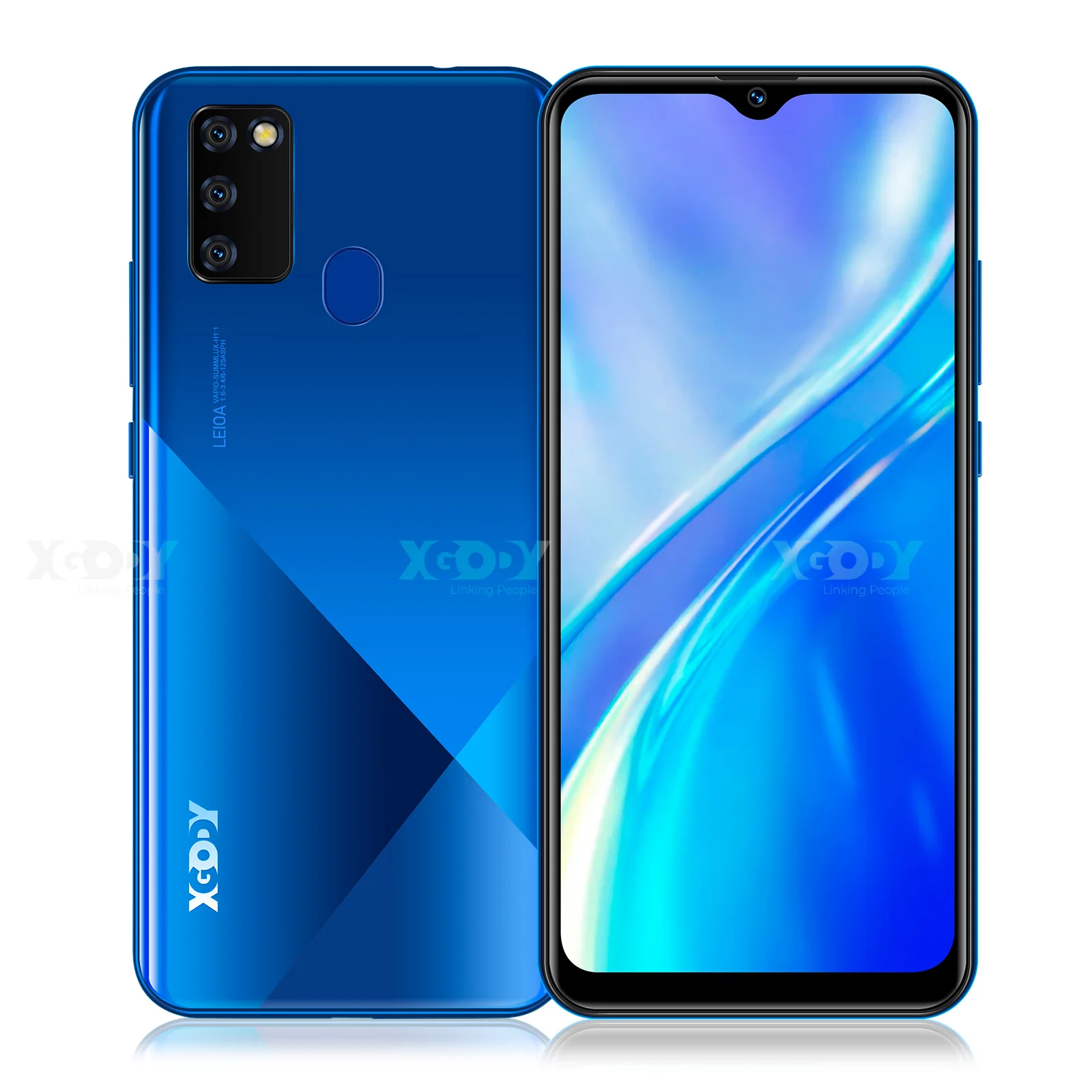 XGODY 4G Android Smartphone 9.0 6.53 &quot19:9 Waterdrop Cell Phones 2GB 16GB MTK6737 Quad Core 3000mAh 8MP Camera Mobile Phone | Мобильные