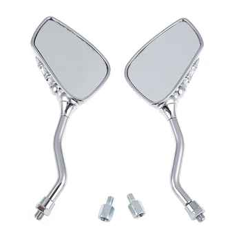 

Motorcycle Rearview Mirror - 2 PCS Motorcycle Mirror Skull Design Rearview Mirrors Universal Silverwhite new