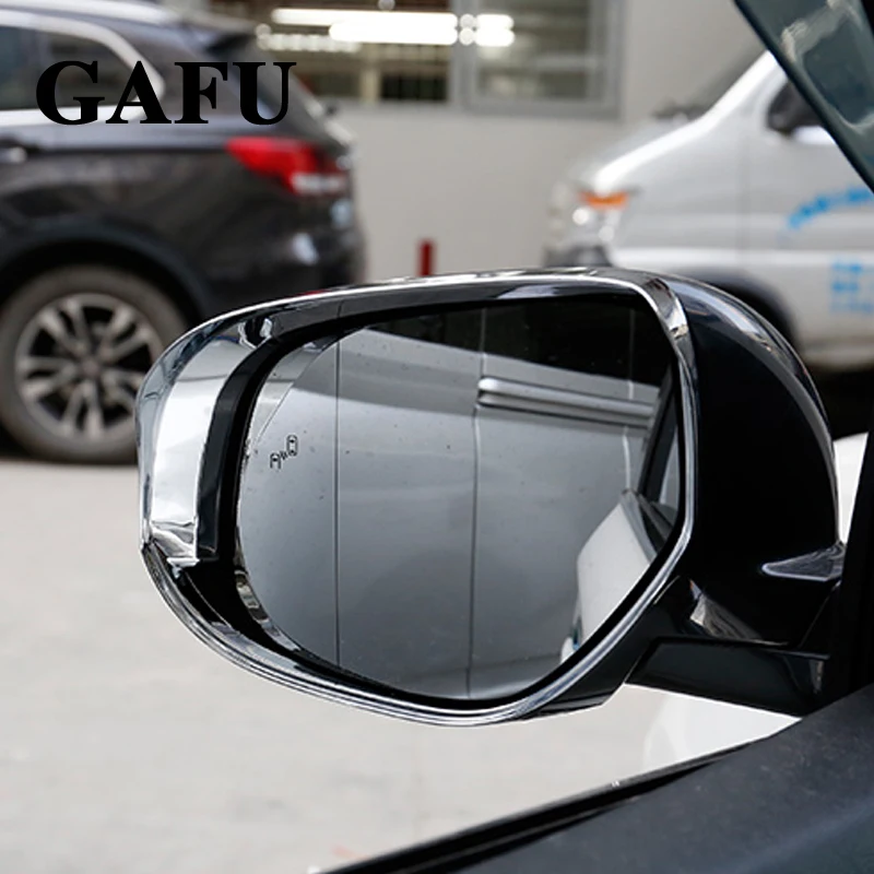Car Stickers For Hyundai Kona 2018  2019 2020 ABS Car Side Mirror Visor Rain Eyebrows Cover Sun Rain Guard Shield Deflector 2Pcs