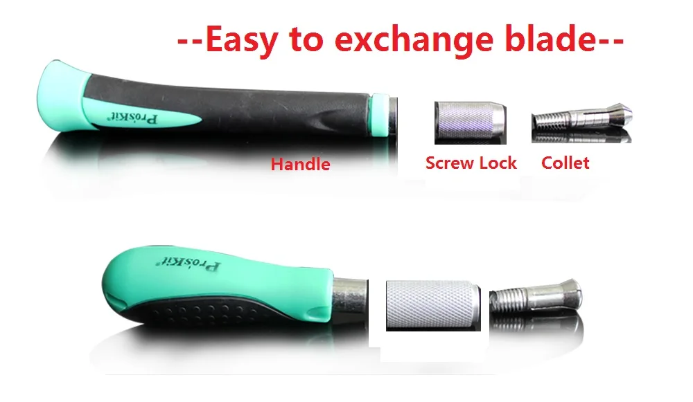 Pros'kit PD-395A Hobby Knife Kit Deluxe Multifuction Carving Knife with Knife Blade for DIY Wood fruit Carving knife