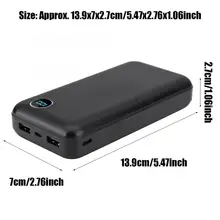 Чехол для power bank портативный 20000 мАч Внешний аккумулятор коробка с цифровым дисплеем poetable diy power Bank