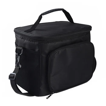 

Black Large Insulated Lunch Bag Thermal Travel Picnic Food Container Storage